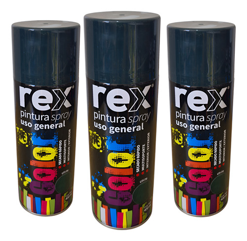 Pintura En Spray Uso General Secado Rápido Rex 400ml 3 Pack - Imagen 20