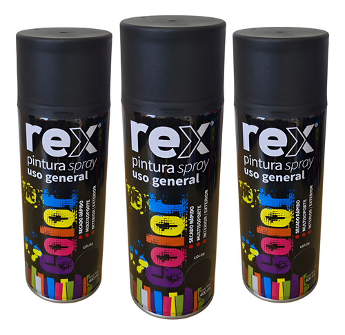 Pintura En Spray Uso General Secado Rápido Rex 400ml 3 Pack - Imagen 26