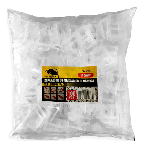 Clips Separador Nivelador Cerámica Porcelanato 3mm 100pcs Blanco - Imagen 4