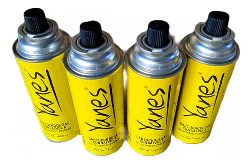 4 Gas Butano Cartucho 227 Gr Yanes Para Soplete O Cocinilla