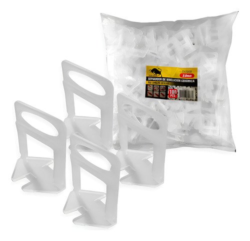 Clips Separador Nivelador Cerámica Porcelanato 3mm 100pcs Blanco