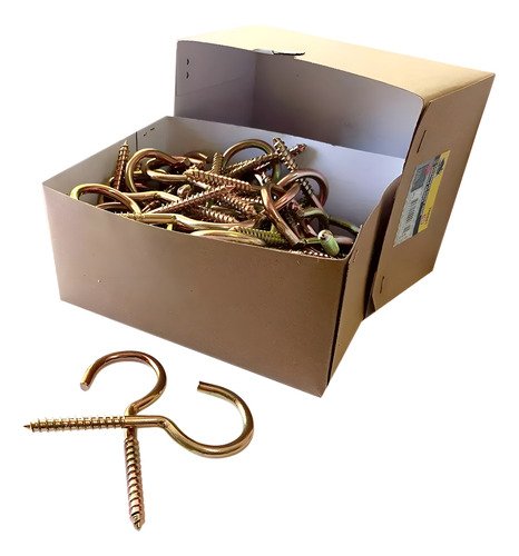 Cancamo Abierto #6 De 50mm Tornillo Gancho Perno Ojo 144 Pcs