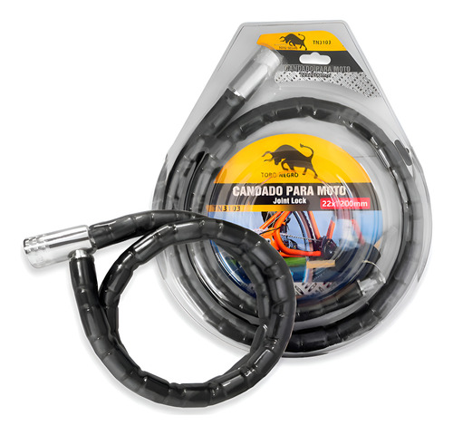 Candado Cadena Para Motos Bicicleta 22x1200mm Negro