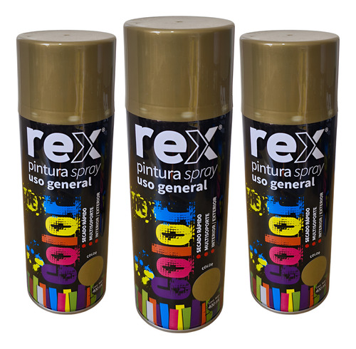 Pintura En Spray Uso General Secado Rápido Rex 400ml 3 Pack - Imagen 11