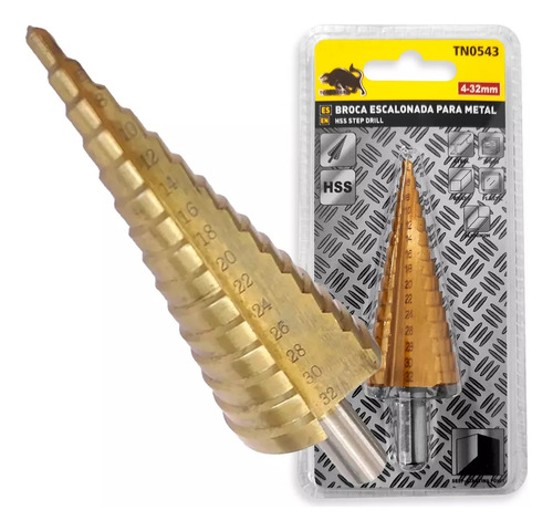 Broca Conica Escalonada Pino Perfora 4 A 32mm Paso A Paso