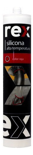 Silicona Alta Temperatura Roja REX 300ml Para de Juntas Motor y Hornos (315°C)