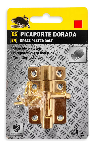 2 Picaporte 2 Pulgadas Cerrojo Pestillo Puerta Pasador Dorado - Imagen 3