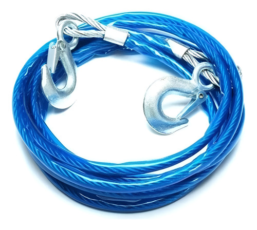 Cable De Remolque Auto Acero 6000kgs 10mm X 4mt Azul
