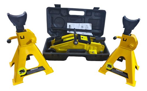 Kit Banquillo Caballete 3 Ton + Gata Hidraulica 2 Ton - Imagen 3