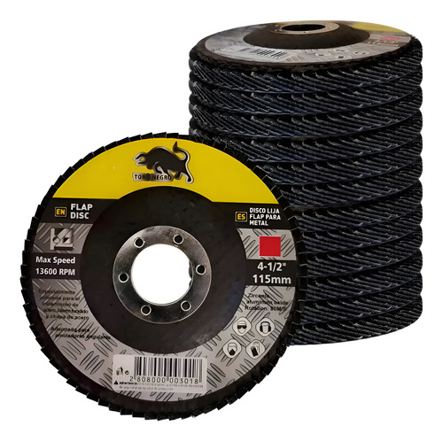 10 Disco Lija Traslapado Flap Metal 115mm Escoger Grano Grano P40