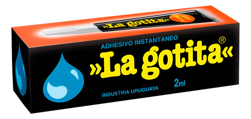 La Gotita Adhesivo Instantáneo 2ml Pegamento Súper Fuerte Negro