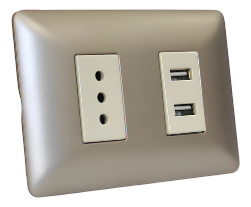 Toma Simple 10a 250v + Usb Mtx Champagne 3948 Stanford Champagne