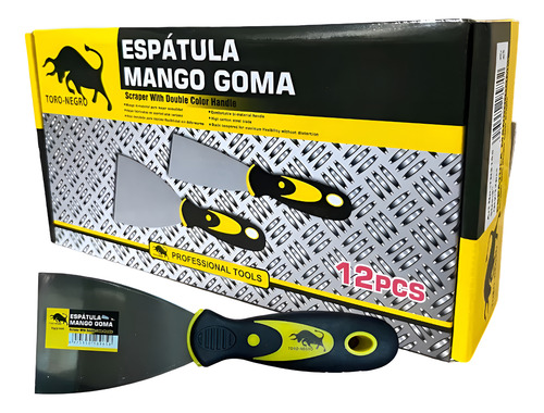 Espátula Mango Goma - 2.5 Pulgadas - Caja 12 Unidades