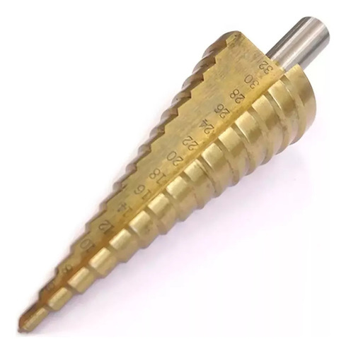 Broca Conica Escalonada Pino Perfora 4 A 32mm Paso A Paso - Imagen 3