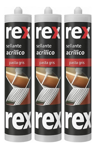 Silicona Tapagoteras Rex Sellante Gris