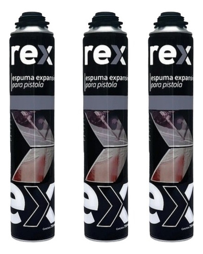 Pack 3x Espuma Expansiva para Pistola 750ml REX
