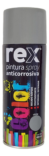 Pintura Spray Anticorrosivo Uso General Gris 400ml Rex