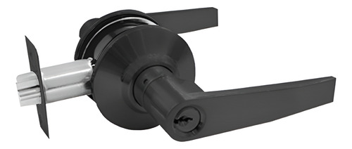 Cerradura Manilla Negra Cilíndrica Dormitorio Negro
