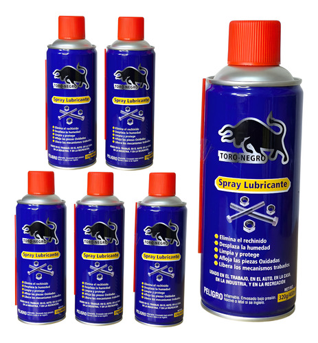 Lubricante W40 Universal Tarro 400ml Toro Negro 6 Unds
