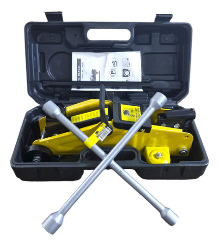 Kit Gata Hidráulica Para Autos Tipo Caimán Tn + Llave Cruz