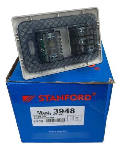 Enchufe Tomacorriente Simple Con 2 Usb 10a Sec Pack 8 Unds - Imagen 5