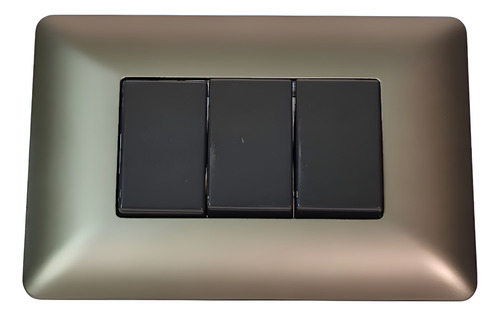 Interruptor Triple Cortacorriente Pared Cafe Stanford Color Gris Corriente Nominal 10 A Voltaje Nominal 250v