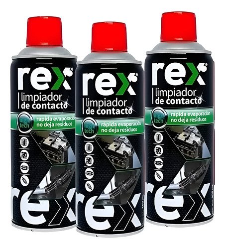 Limpiador De Contacto Lubricante Rex De 400ml X 12 Unidades Transparente