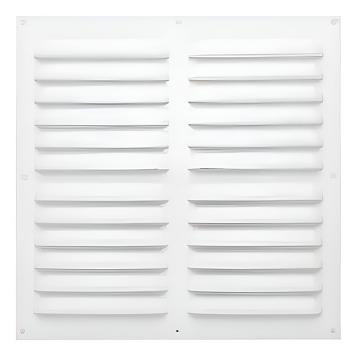 Celosía Ventilación Pvc Plana 30x30cm Blanco Blanco